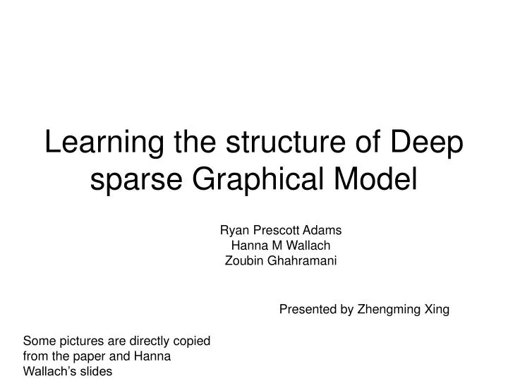 learning the structure of deep sparse graphical model