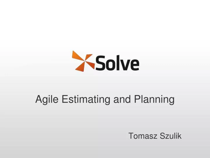 agile estimating and planning