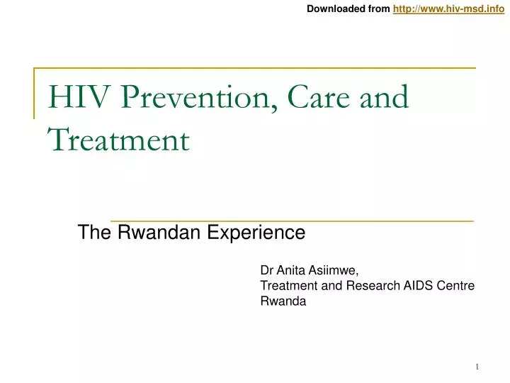 hiv prevention care and treatment