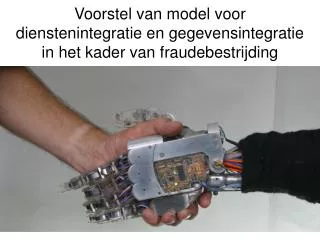 voorstel van model voor dienstenintegratie en gegevensintegratie in het kader van fraudebestrijding