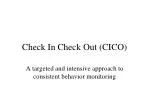 Check In Check Out (CICO) - slide 1