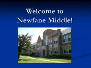 Welcome to Newfane Middle!