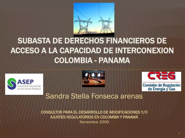 subasta de derechos financieros de acceso a la capacidad de interconexion colombia panama