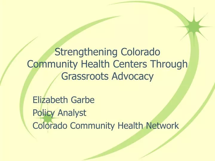 strengthening colorado community health centers through grassroots advocacy