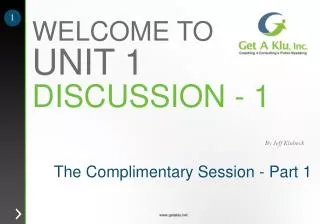 The Complimentary Session - Part 1