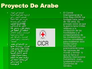 proyecto de arabe