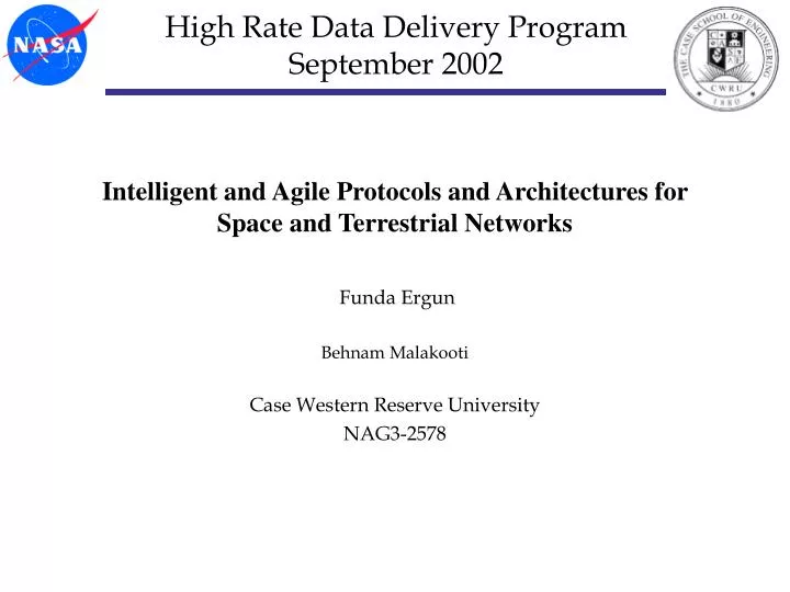 high rate data delivery program september 2002
