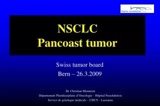 NSCLC Pancoast tumor