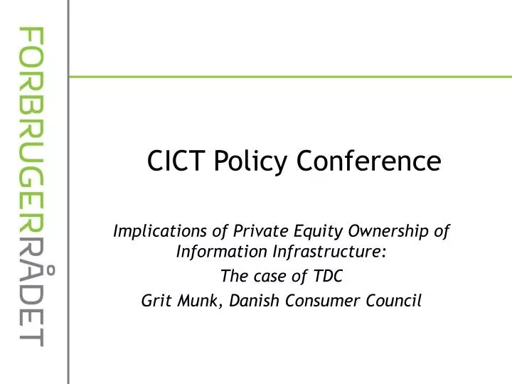 cict policy conference
