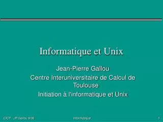 informatique et unix