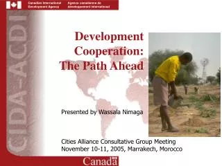 Development Cooperation: The Path Ahead