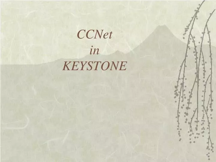 ccnet in keystone