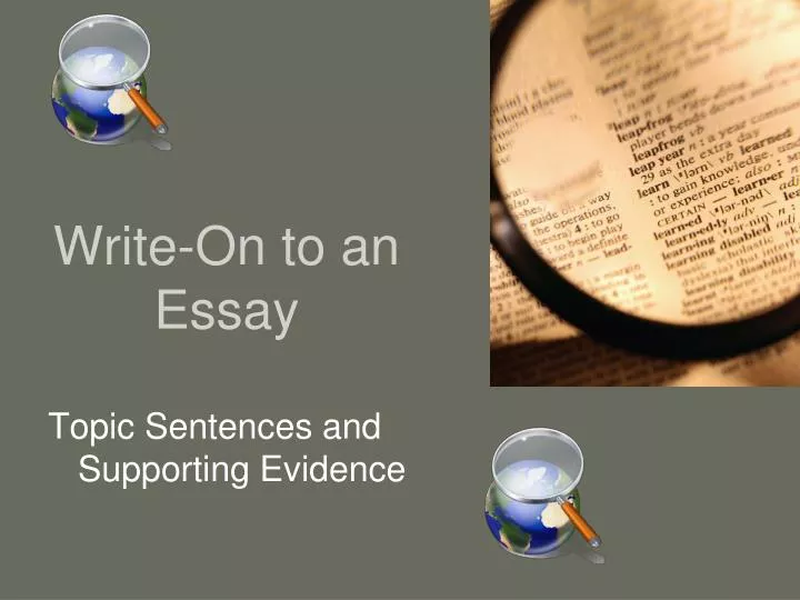 write on to an essay