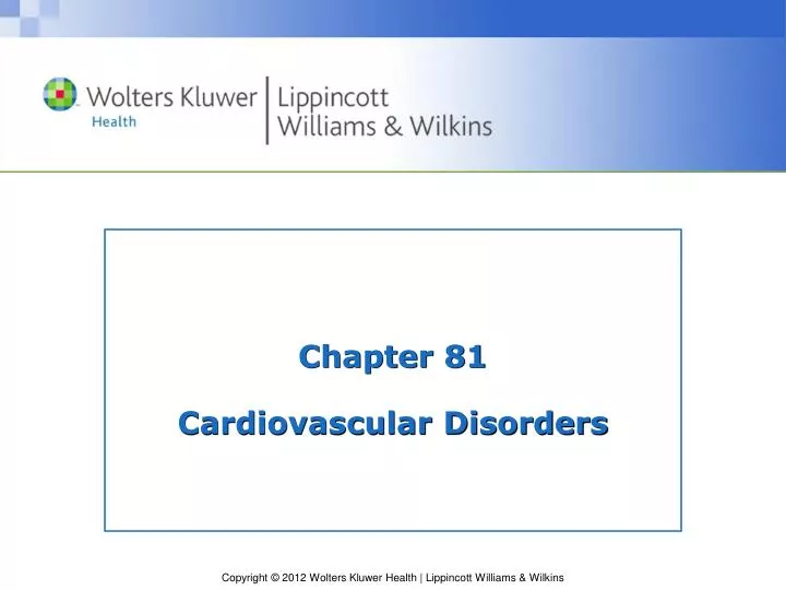 chapter 81 cardiovascular disorders
