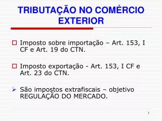 tributa o no com rcio exterior