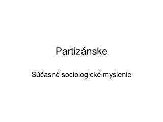 partiz nske