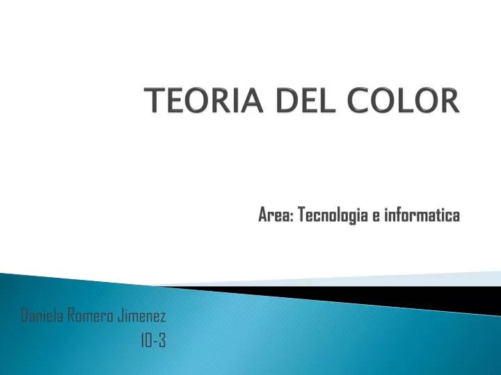 teoria del color area tecnologia e informatica
