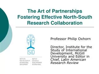 The Art of Partnerships Fostering Effective North-South Research Collaboration
