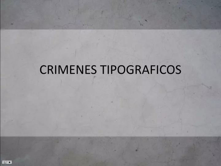 crimenes tipograficos