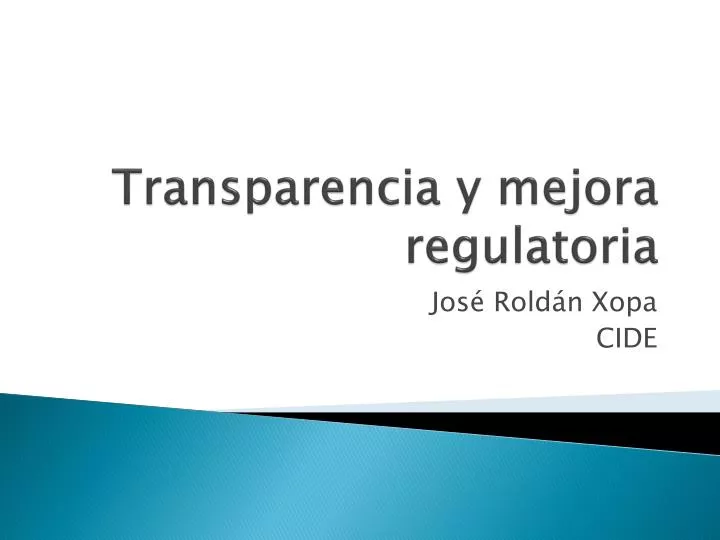 transparencia y mejora regulatoria
