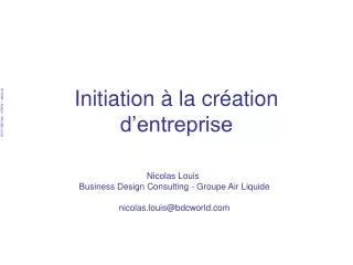initiation la cr ation d entreprise