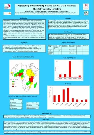 Registering and analyzing malaria clinical trials in Africa: the PACT registry initiative