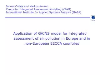 Policy applications of RAINS/GAINS in Europe