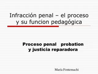 infracci n penal el proceso y su funcion pedag gica