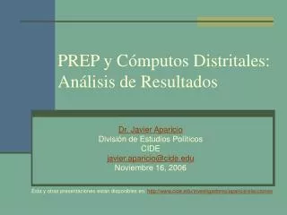 prep y c mputos distritales an lisis de resultados