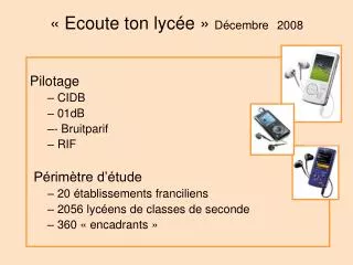 ecoute ton lyc e d cembre 2008