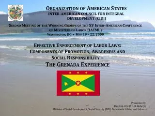 Organization of American States INTER-AMERICAN COUNCIL FOR INTEGRAL DEVELOPMENT ( CIDI )