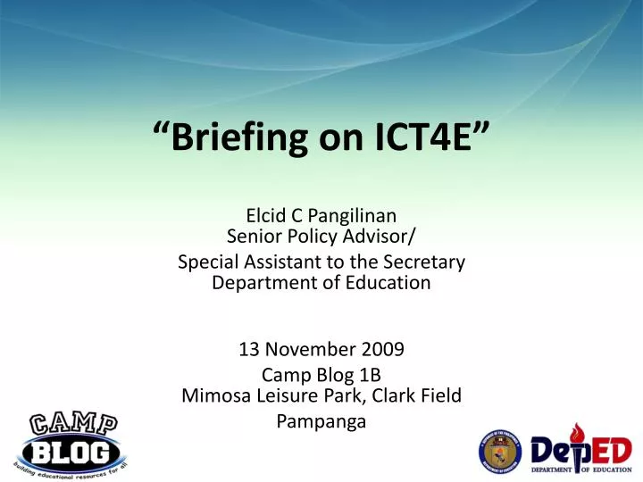 briefing on ict4e