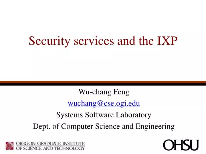 security services and the ixp