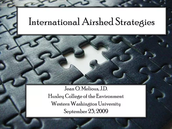 international airshed strategies