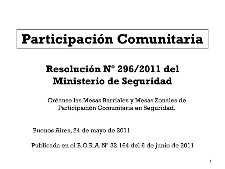 resoluci n n 296 2011 del ministerio de seguridad