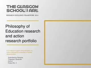 Philosophy of Education research and action research portfolio