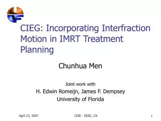CIEG: Incorporating Interfraction Motion in IMRT Treatment Plan ning