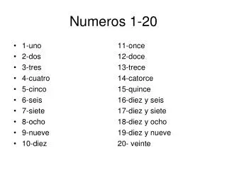 numeros 1 20