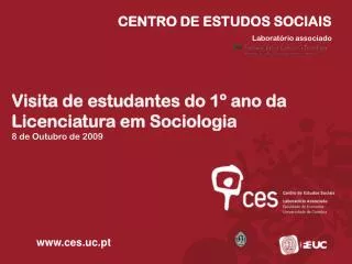 CENTRO DE ESTUDOS SOCIAIS LaboratÃ³rio associado