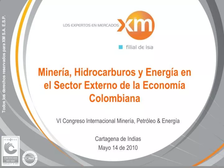 miner a hidrocarburos y energ a en el sector externo de la econom a colombiana