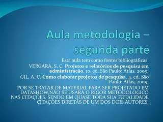 aula metodologia segunda parte