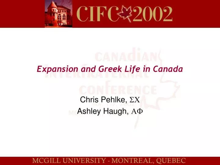 expansion and greek life in canada