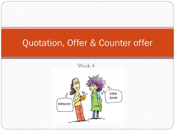 quotation offer counter offer
