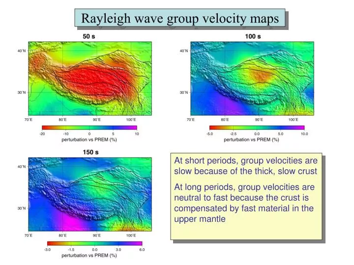 rayleigh wave group velocity maps