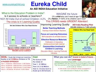 Eureka Child An AID INDIA Education Initiative