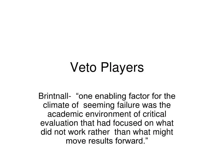 veto players