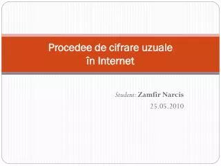 procedee de cifrare uzuale n internet