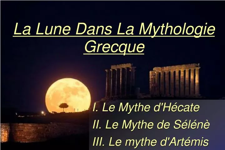 la lune dans la mythologie grecque