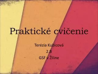 praktick cvi enie