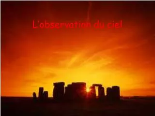 l observation du ciel